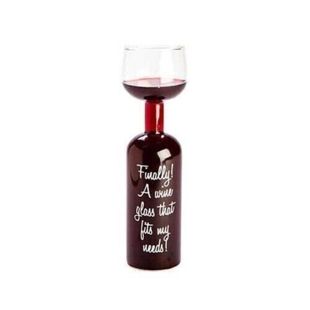 Big Mouth The Original Wine Bottle Glass Gigantic Holds Full Bottle 750 ml NEW